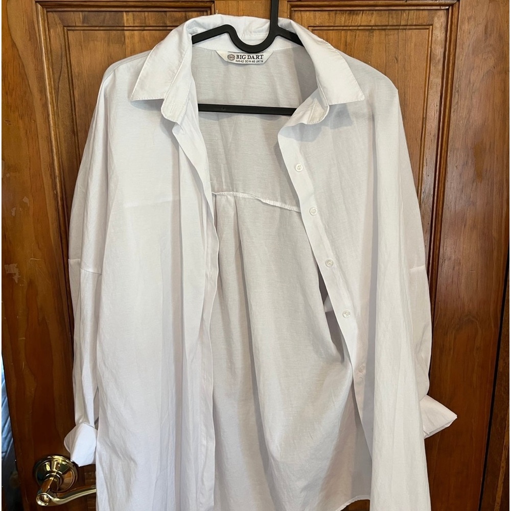 Oversized White Button Up